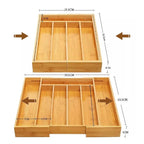 Bamboo Prime™ | Porta-Talheres de Bambu Premium Extensível