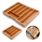 Bamboo Prime™ | Porta-Talheres de Bambu Premium Extensível