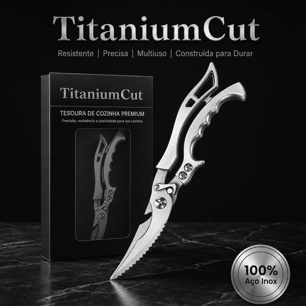 TitaniumCut • Tesoura Multifuncional de Inox Puro