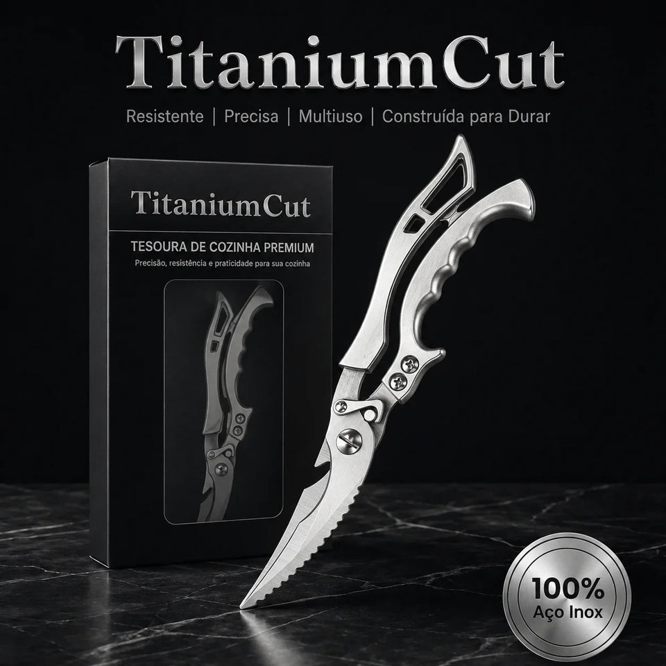 TitaniumCut • Tesoura Multifuncional de Inox Puro