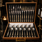 Faqueiro Aura Royale Silver™ | 24 Peças Com Maleta Luxo