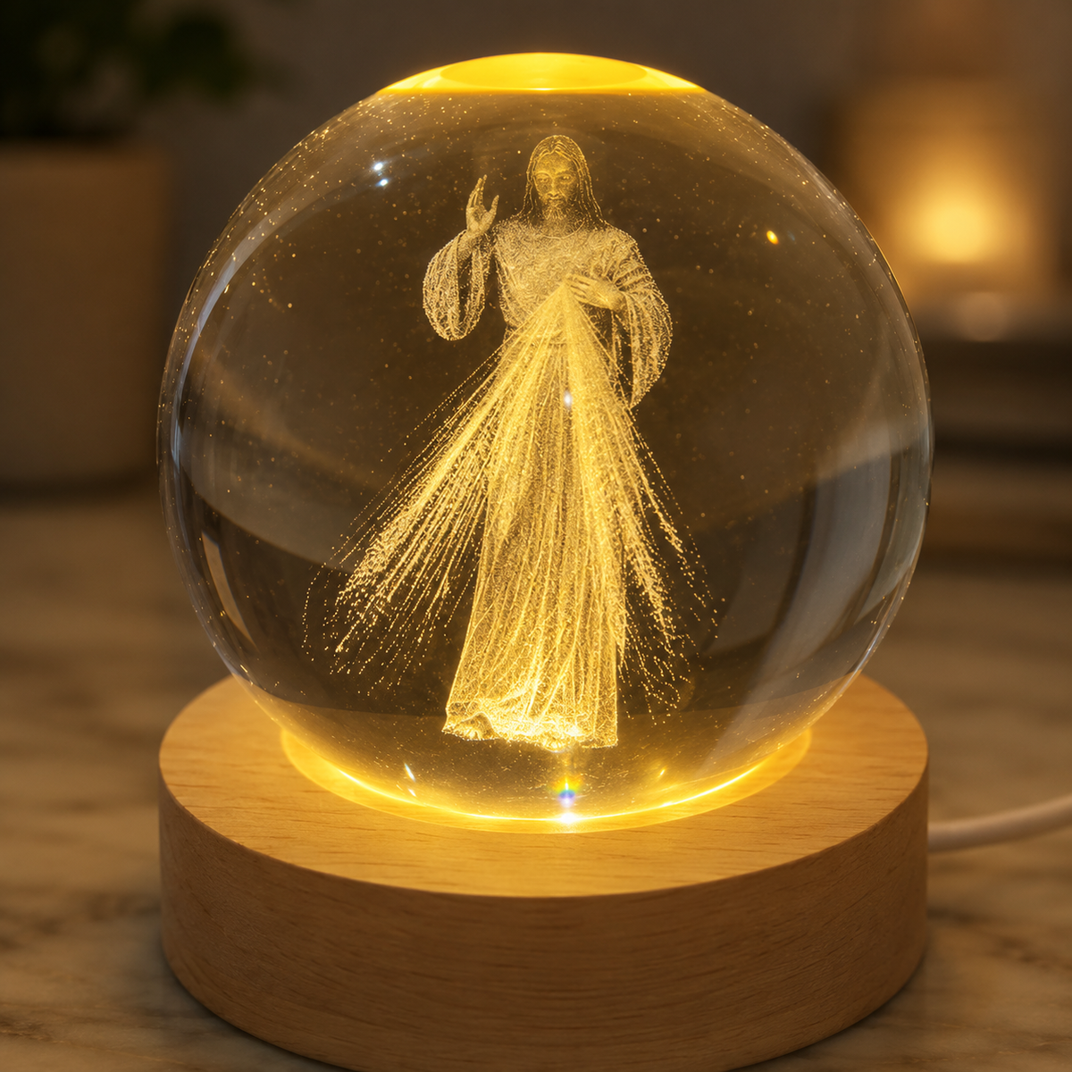 LumiFé™ - Luminária Religiosa em Cristal