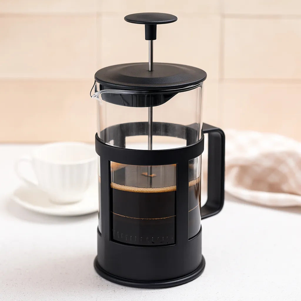 Cafeteira Prensa Francesa em Vidro com Filtro Inox