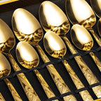 Faqueiro Aura Royale Gold™ | 24 Peças Com Maleta Luxo