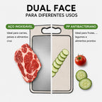 Tábua Inox Dupla Face - Higiene Total e Corte Profissional em Dobro