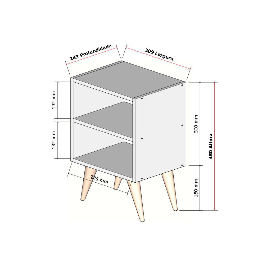 Mesa de Cabeceira - Criado Mudo | Praticidade e Elegância Retrô - OFERTA IMPERDÍVEL 🔥